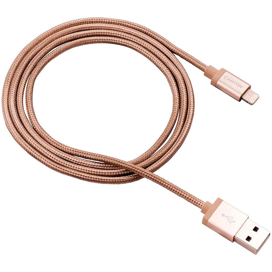 CANYON USB Cable, 1 m, Golden — Image №1