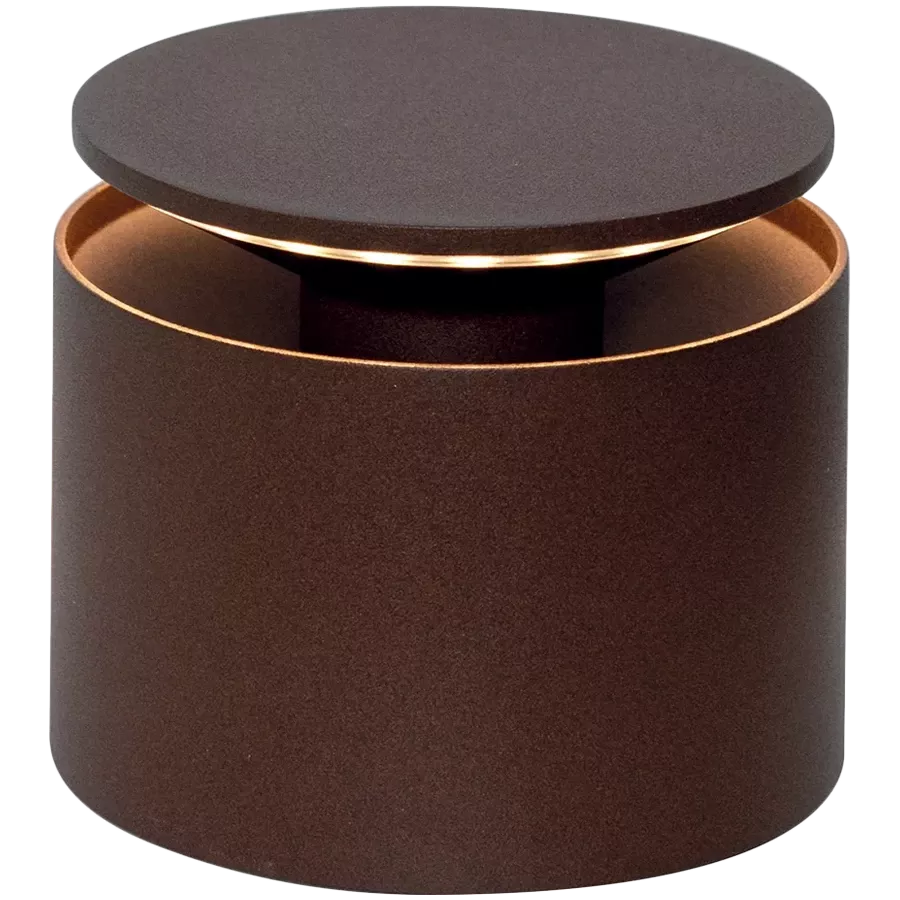 ZAFFERANO PUSH-UP PRO TABLE LAMP 120x83mm. CORTEN 2.2W LED 105/134lm. — Image №1