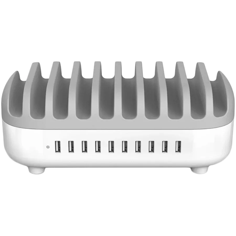 COMPULOCKS Charging Station, White/Gray 10*USB 2.0 (type A) — Image №2
