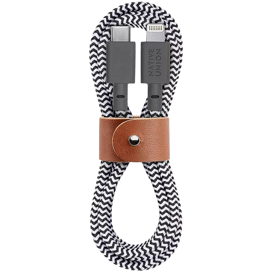 NATIVE UNION USB-C to Lightning Cable, 3 m, Zebra — Image №2
