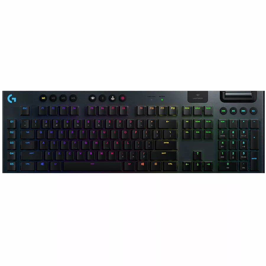 Keyboard LOGITECH G915, GL Clicky Switch, Wireless, Black, International EN — Image №1