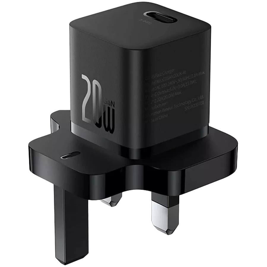 BASEUS Power Adapter USB-C, 20 W, Black — Image №4
