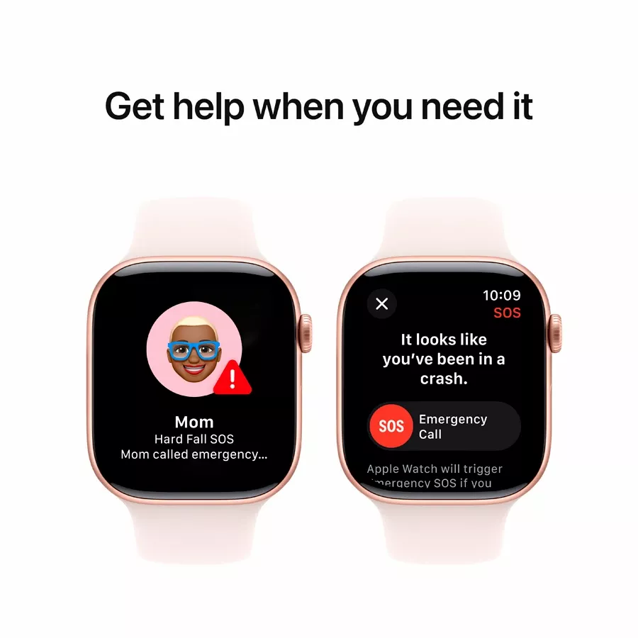 Apple Watch Series 10 GPS  Light Blush Sport Band, M/L, 42mm, Rose Gold — Image №6