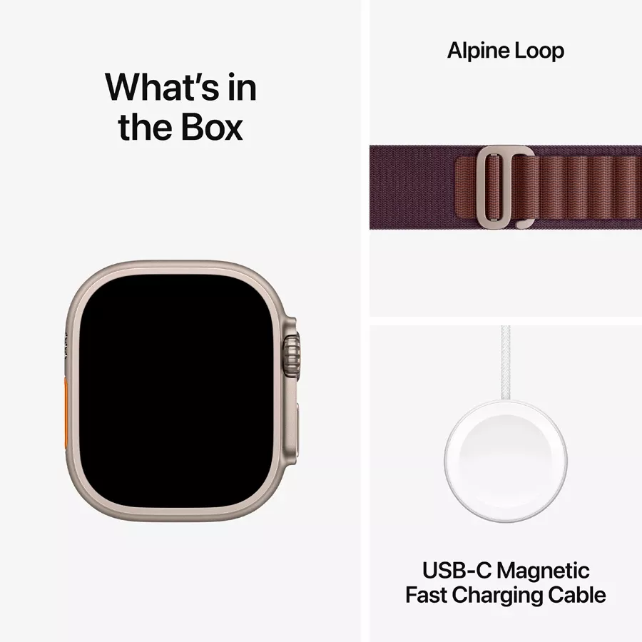 Apple Watch Ultra Series 2 GPS + Cellular  Indigo Alpine Loop, Small, 49mm, Natural — Image №9