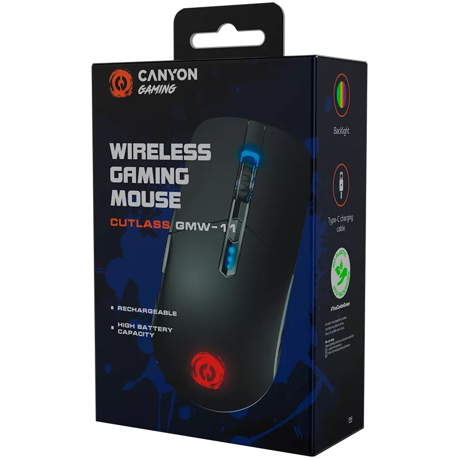 CANYON Игровая мышь, Проводной и беспроводной, Чёрный — Изображение №6 CANYON Игровая мышь, Проводной и беспроводной, Чёрный — Изображение №6