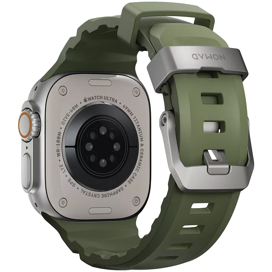 Ремешок NOMAD Rocky Point Band Natural Titanium Hardware Forest для Apple Watch 46/49 mm — Изображение №2