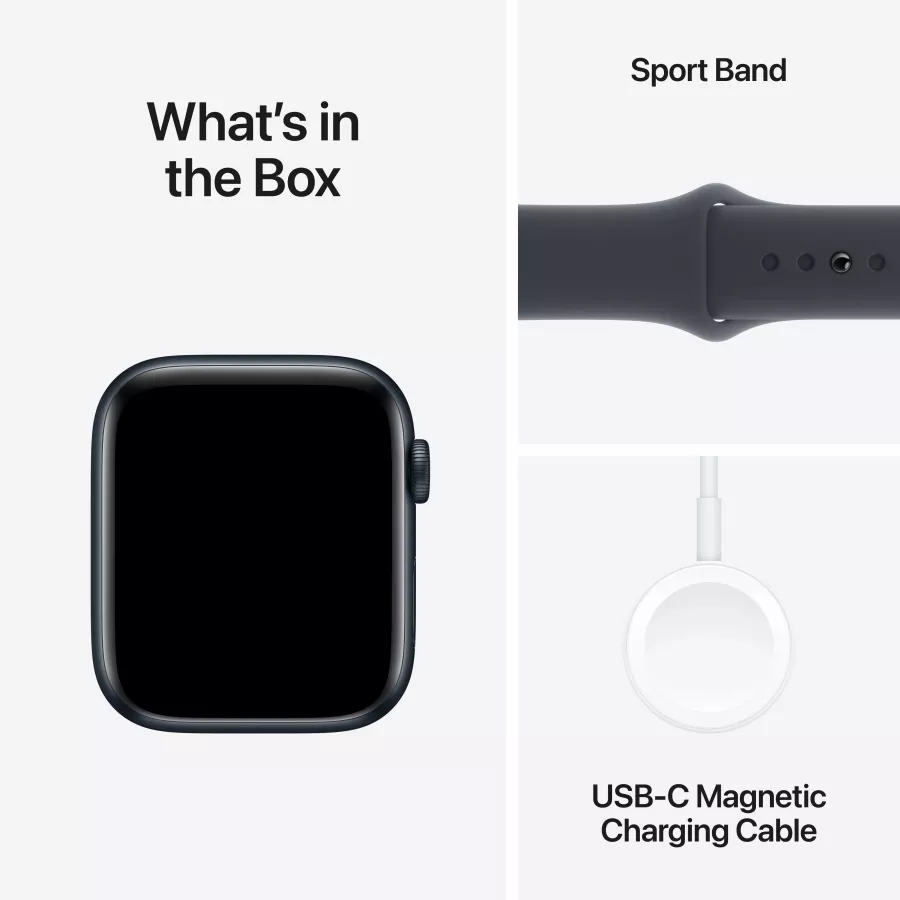 Apple Watch SE GPS Gen.2 (2024), 44mm, Midnight, Midnight Sport Band, M/L — Image №7