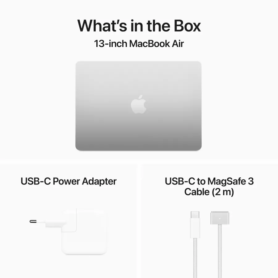 MacBook Air 13.6"  Apple M3 (8C CPU/10C GPU), 16 GB, 512 GB, Silver, EN Keyboard — Image №9