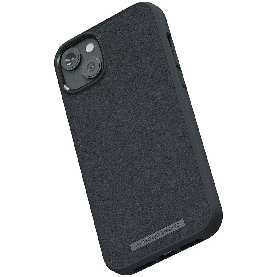 Чехол ELEMENTS Njord Suede Comfort+  Чёрный для iPhone 14 — Изображение №2
