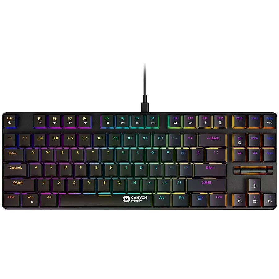 Клавиатура проводная CANYON Cometstrike GK-50 RGB TKL USB Black (CND-SKB50-US) — Изображение №1