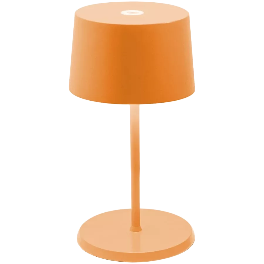 ZAFFERANO OLIVIA PRO MINI TABLE LAMP 110x220mm. MATT ORANGE 2.2W LED 144/155 lm. — Image №1