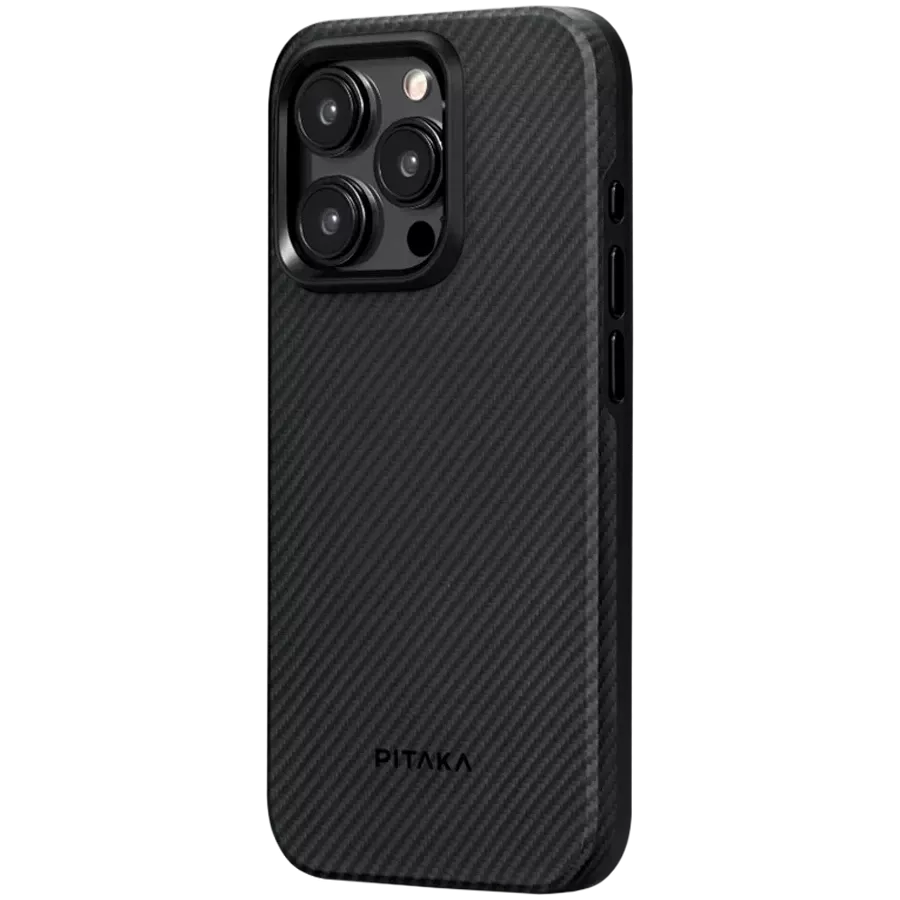 Protective Case PITAKA MagEZ Case Pro 4 with MagSafe Black/Grey Twill for iPhone 15 Pro Max — Image №1