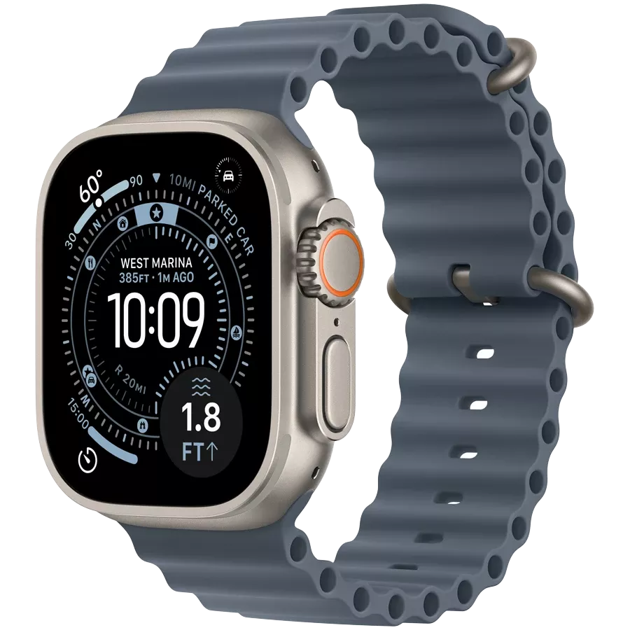 Apple Watch Ultra 3, 49mm, Natural, Anchor Blue Ocean Band — Image №1