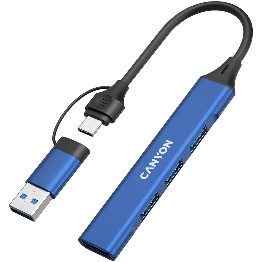 CANYON  DS-02  USB Hub 4 Port USB-C Hub DS-02 Μπλε — Εικών №2