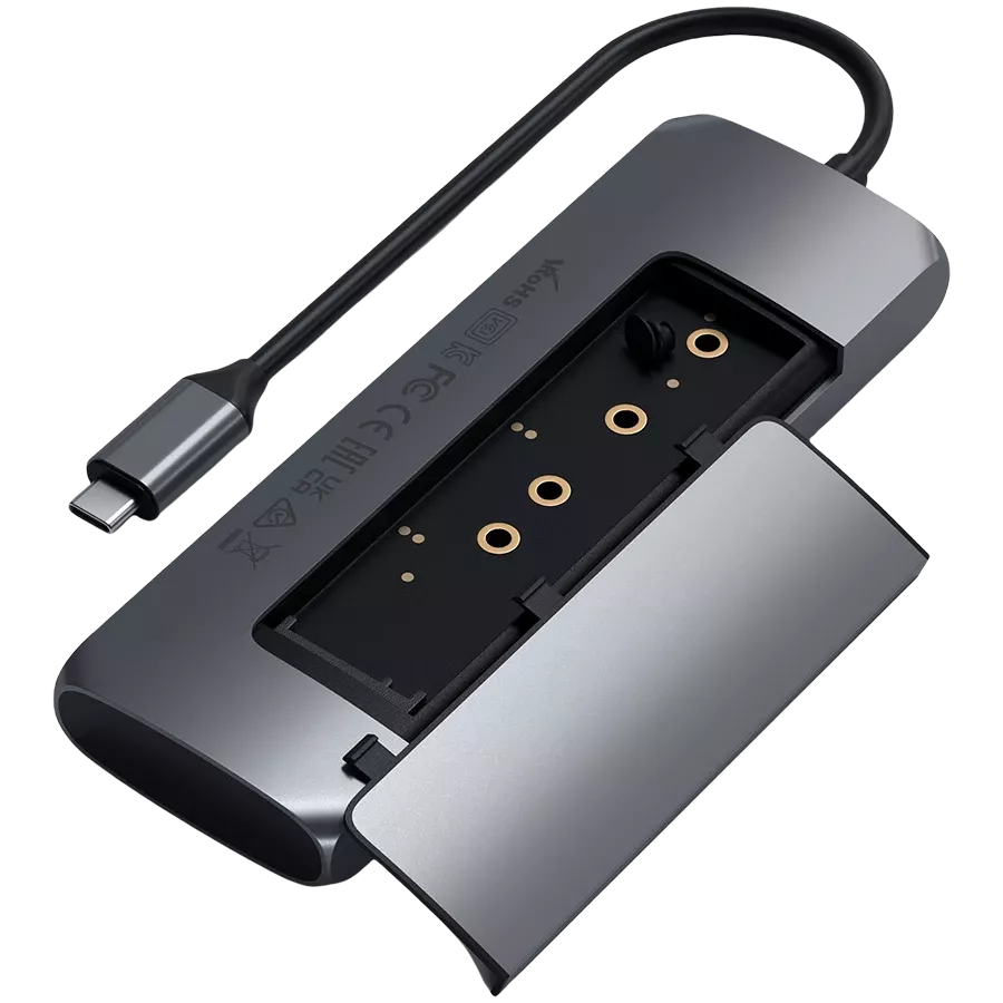 Адаптер SATECHI Aluminum Type-C Hybrid Multiport Adapter — Изображение №2
