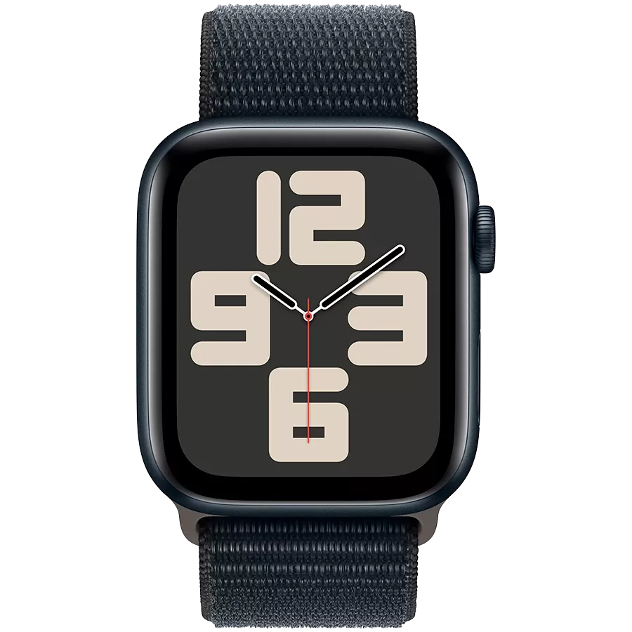 Apple Watch SE GPS Gen.2 (2023)  Спортивный ремешок цвета «тёмная ночь», 44мм, Тёмная ночь — Изображение №2