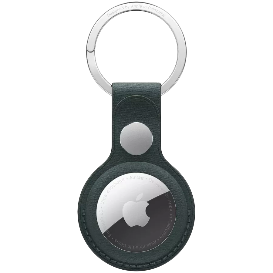 APPLE FineWoven Key Ring для AirTag, Dark Green — Изображение №1