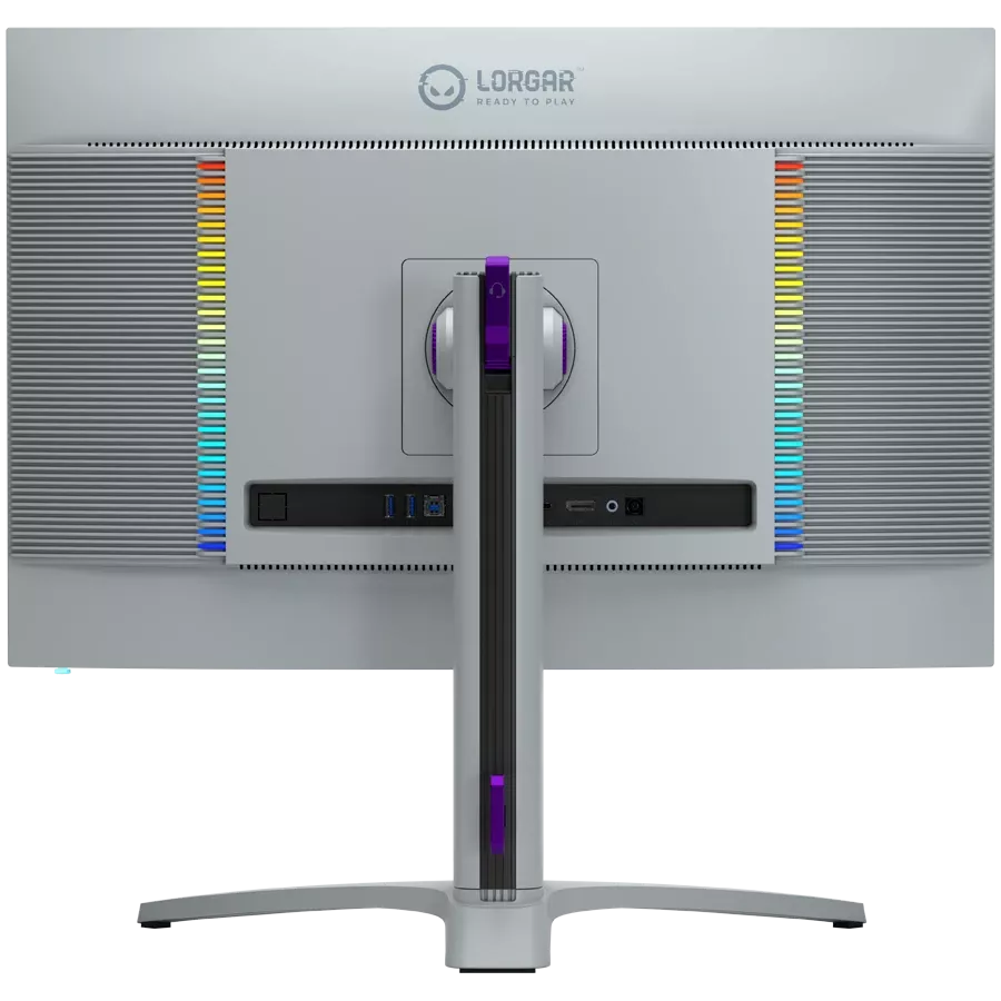 LORGAR Monitor LCD (27", 3840x2160, Fast IPS) Black/Milky Gray — Image №5