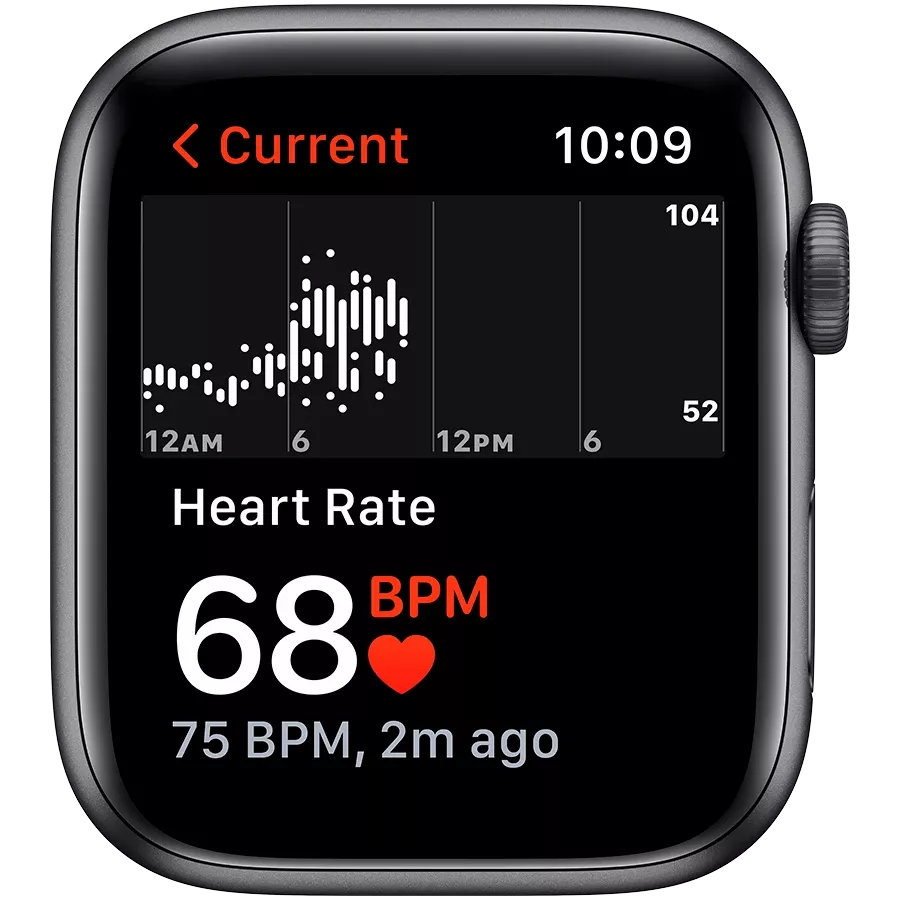 Apple Watch SE GPS, 44мм, Серый космос, Спортивный ремешок цвета «тёмная ночь» — image №4