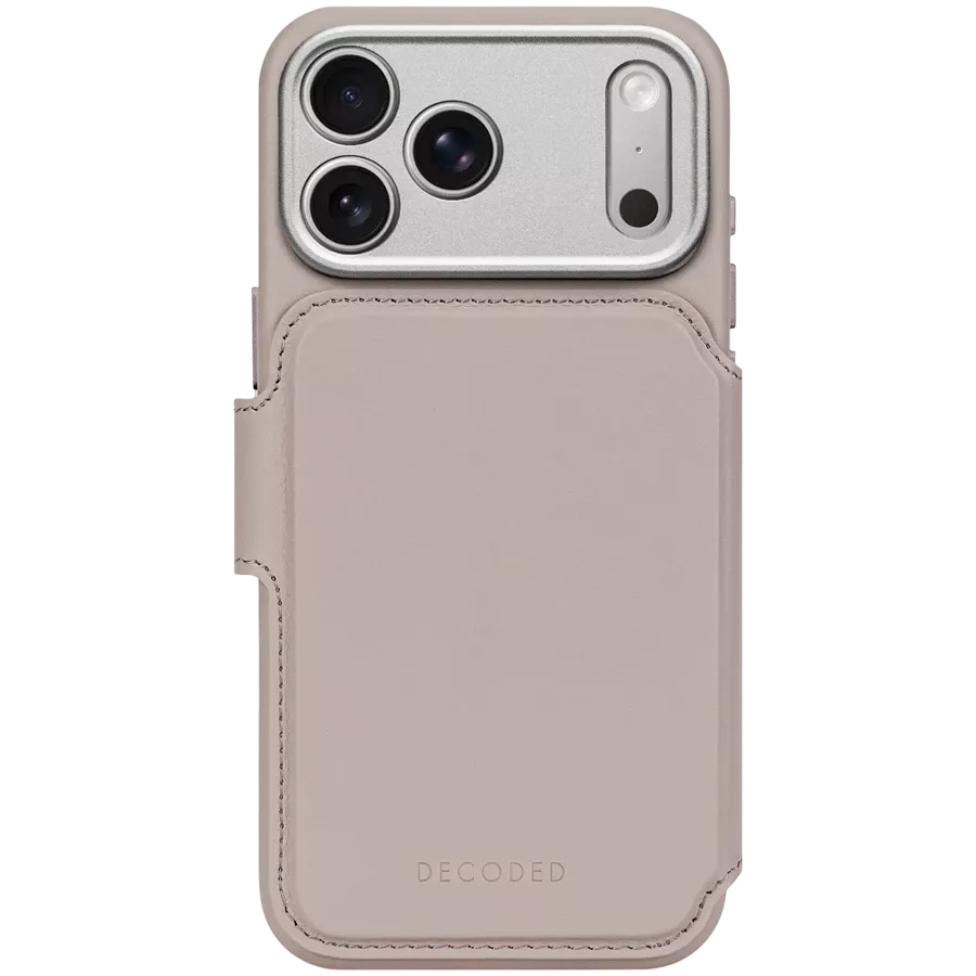 DECODED Wallet Leather Detachable Wallet with MagSafe, Solid Clay for iPhone 17 Pro — Image №1