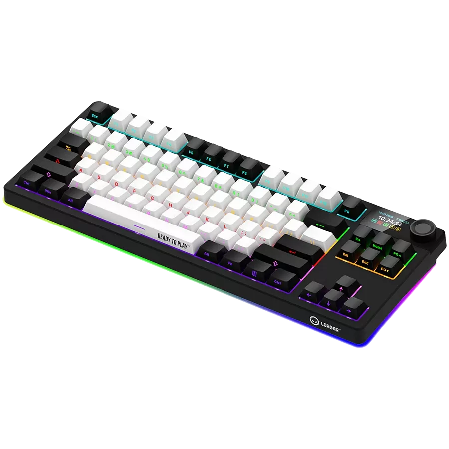 LORGAR KBP70TKLW Gaming Keyboard, Wireless, Black, EN — Image №7