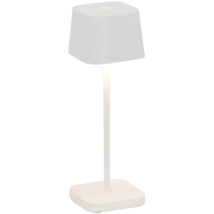 ZAFFERANO OFELIA MICRO TABLE LAMP 67x67x200mm. PAINTED MATT WHITE 2.2W LED 60-73lm. — Εικών №1