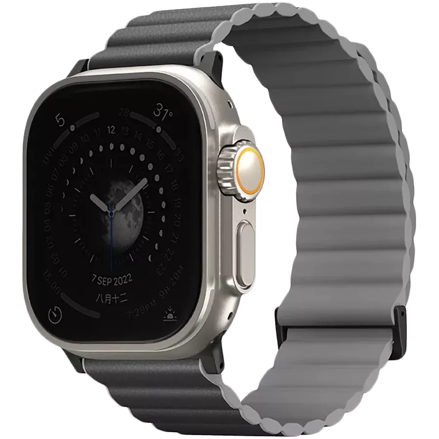 Band UNIQ Revix Premium Strap for Apple Watch 49/45/44/42 Revix Premium Ed Charcoal/Ash Grey for Apple Watch 42/44/45/49 mm — სურათი №1