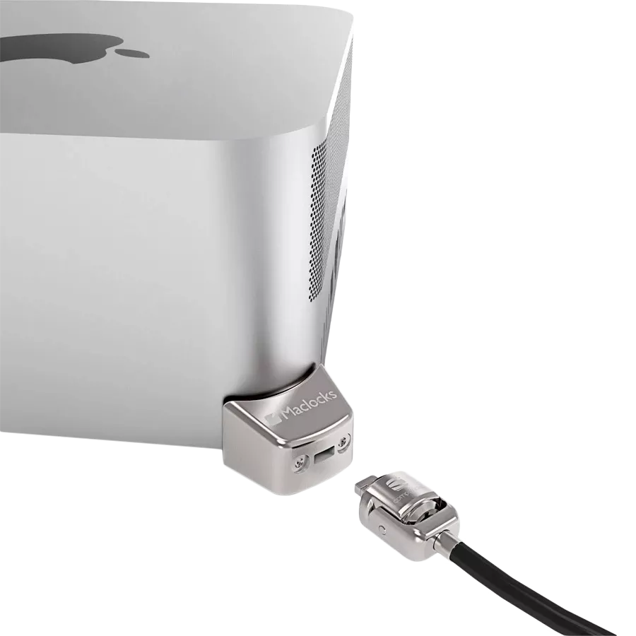 COMPULOCKS Адаптер для замка с тросом и ключом для Mac Studio, Серебристый — Изображение №1 COMPULOCKS Адаптер для замка с тросом и ключом для Mac Studio, Серебристый — Изображение №1