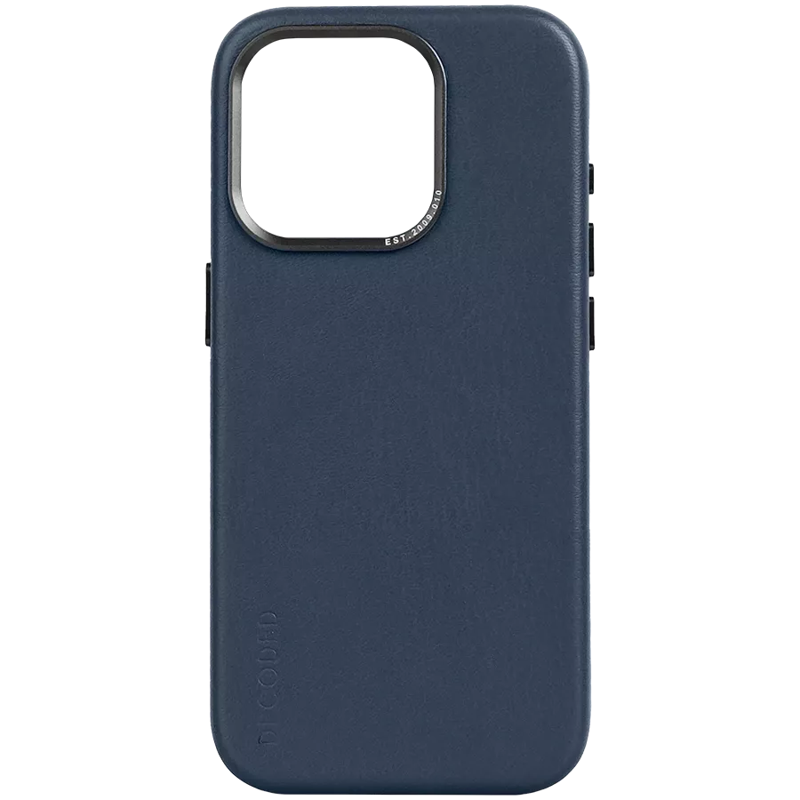 DECODED Case Leather Case with MagSafe, Navy for iPhone 15 — Image №1