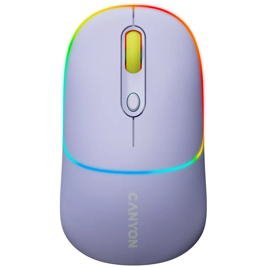 Миша CANYON MW-22 Dual Band RGB Wireless Mountain Lavender (CNS-CMSW22ML) — Зображення №1