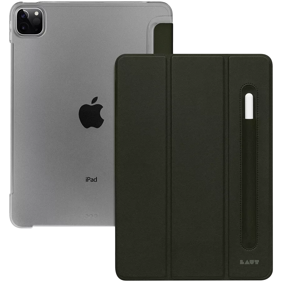 Обложка Smart Folio LAUT HUEX  Военный зеленая для iPad Air (4-го поколения) — Изображение №1