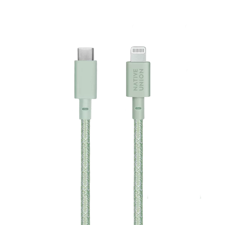 NATIVE UNION Кабель-переходник с USB-C на Lightning BELT 3 TYPE C, Зеленый, 1.2м — image №2