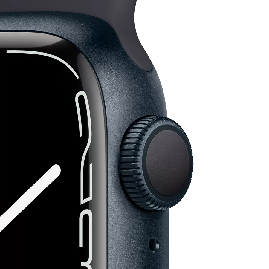 Apple Watch Series 7 GPS, 41мм, Қараңғы түн, Қараңғы түн спорт тобы — image №3
