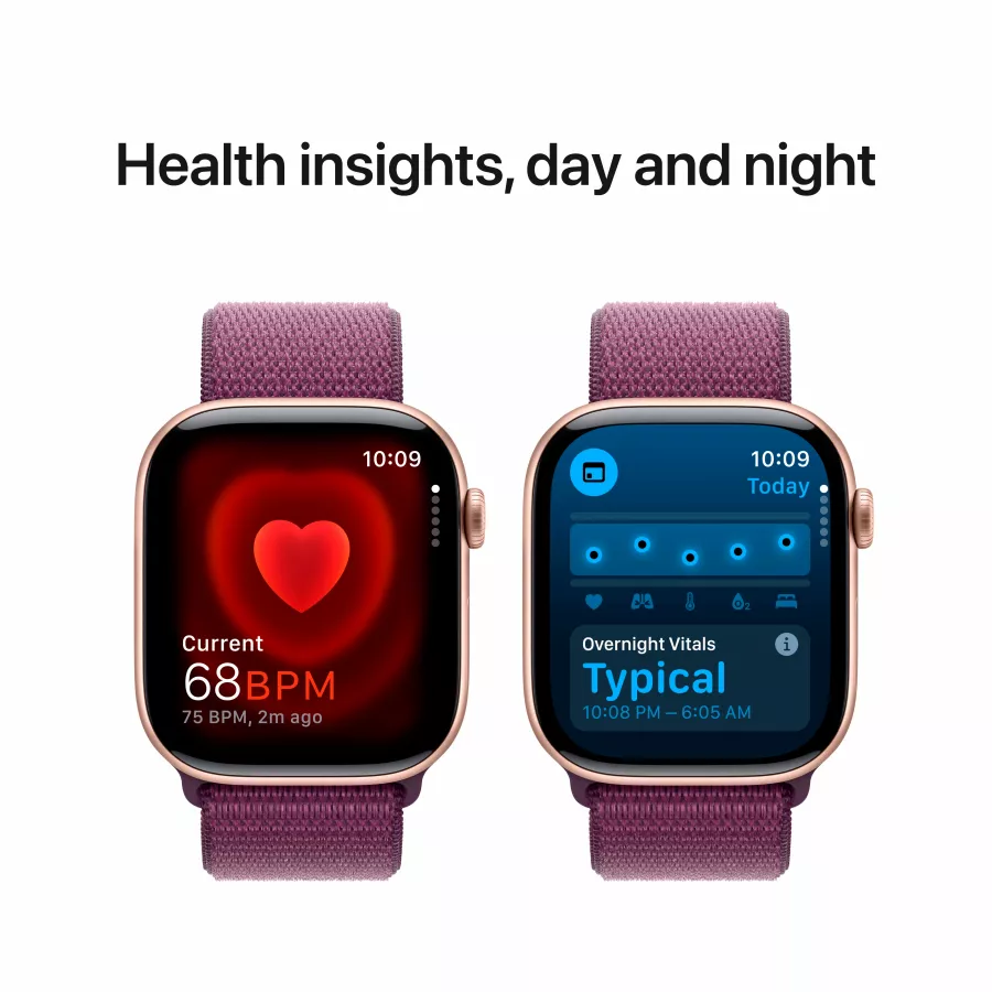 Apple Watch Series 10 GPS, 42mm, Rose Gold, Plum Sport Loop — Image №5