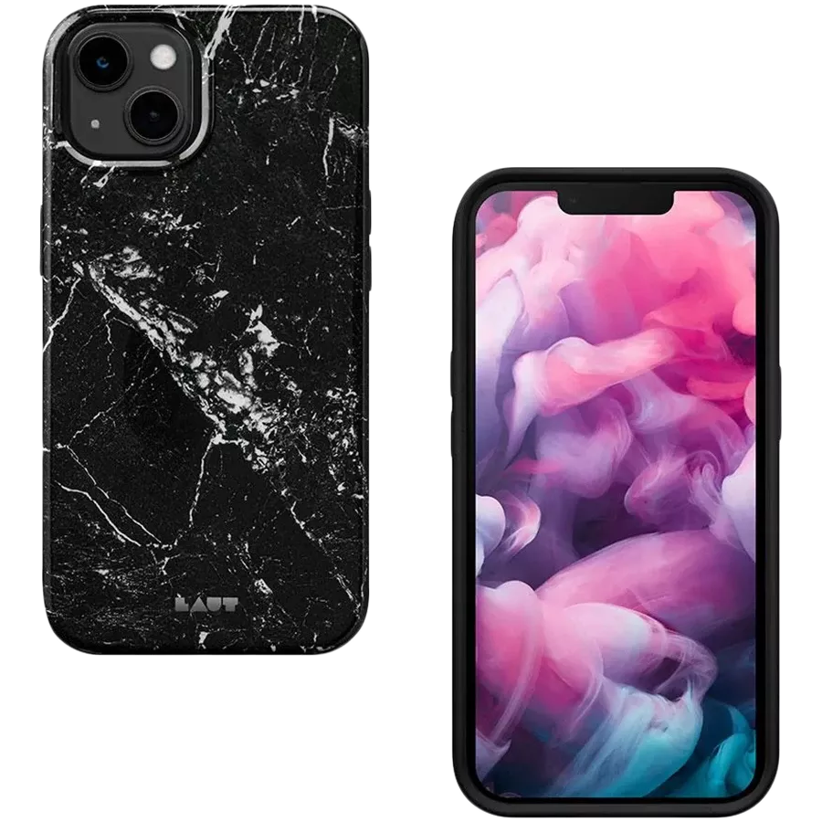 LAUT Προστατευτική θήκη Huex Elements Marble , Μαύρος for iPhone 13 — Εικών №2
