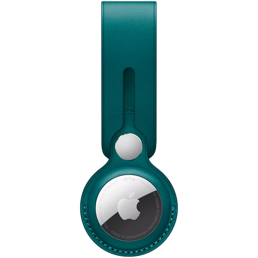 Кожаный брелок APPLE для AirTag, Зелёный лес — image №1
