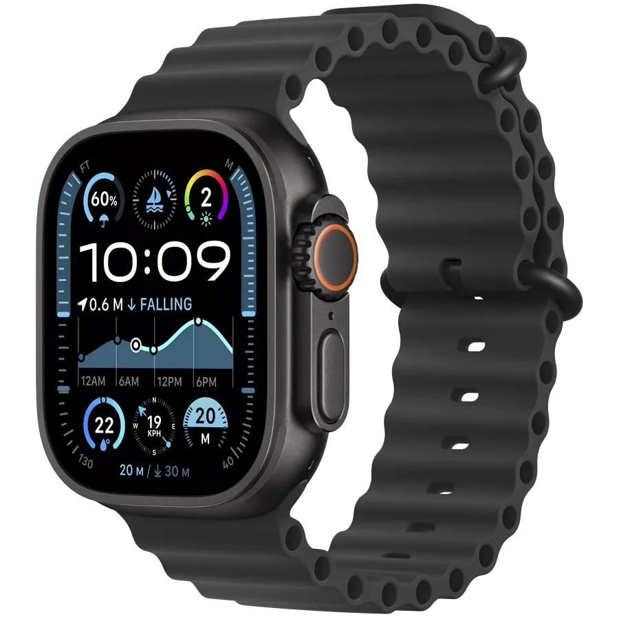 Ремінець APPLE 49mm Ocean Band - Black Titanium Finish Ocean Band - Black Titanium Finish Чорний за Apple Watch 44/45/46/49 mm — Зображення №2