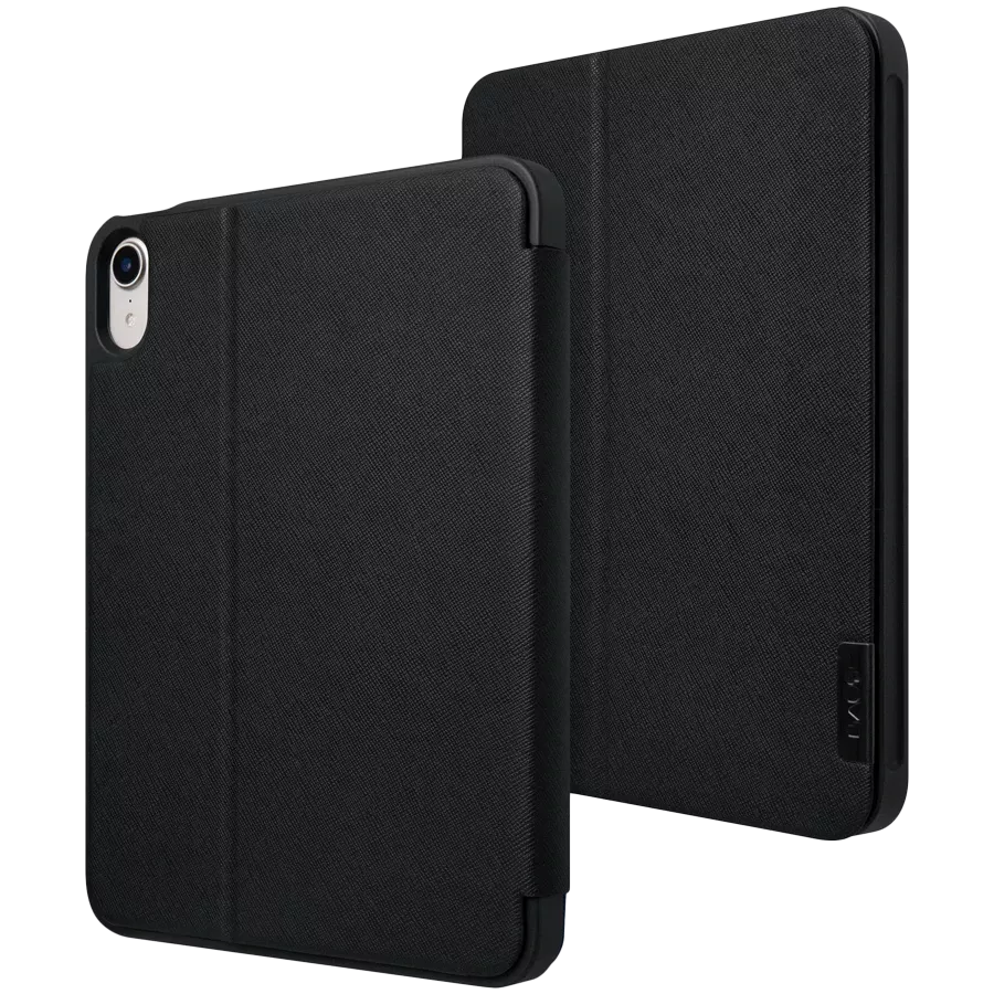 Обложка Smart Folio LAUT PRESTIGE FOLIO  Чёрная для iPad mini (6-го поколения) — Изображение №2