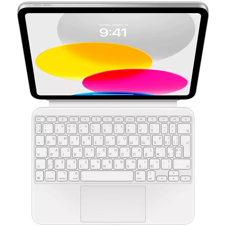 Чохол-клавіатура APPLE Magic Keyboard Folio  Білий для iPad (10th generation) — Зображення №1