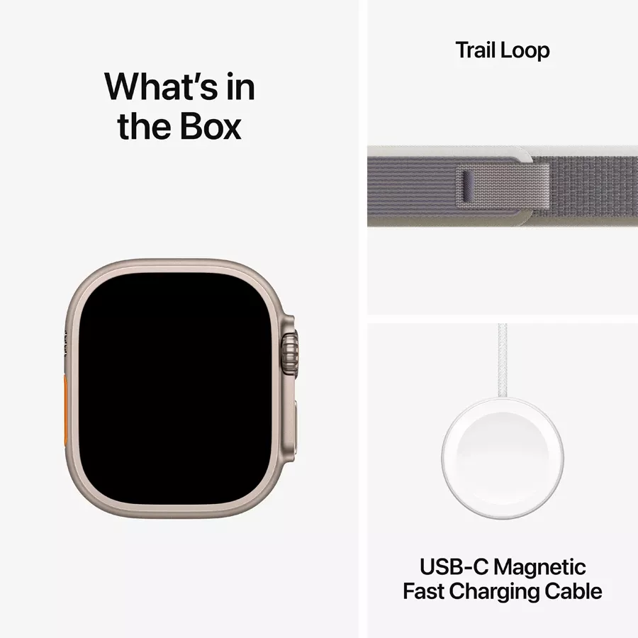 Apple Watch Ultra Series 2 GPS + Cellular  Green/Grey Trail Loop, S/M, 49mm, Natural — Image №9