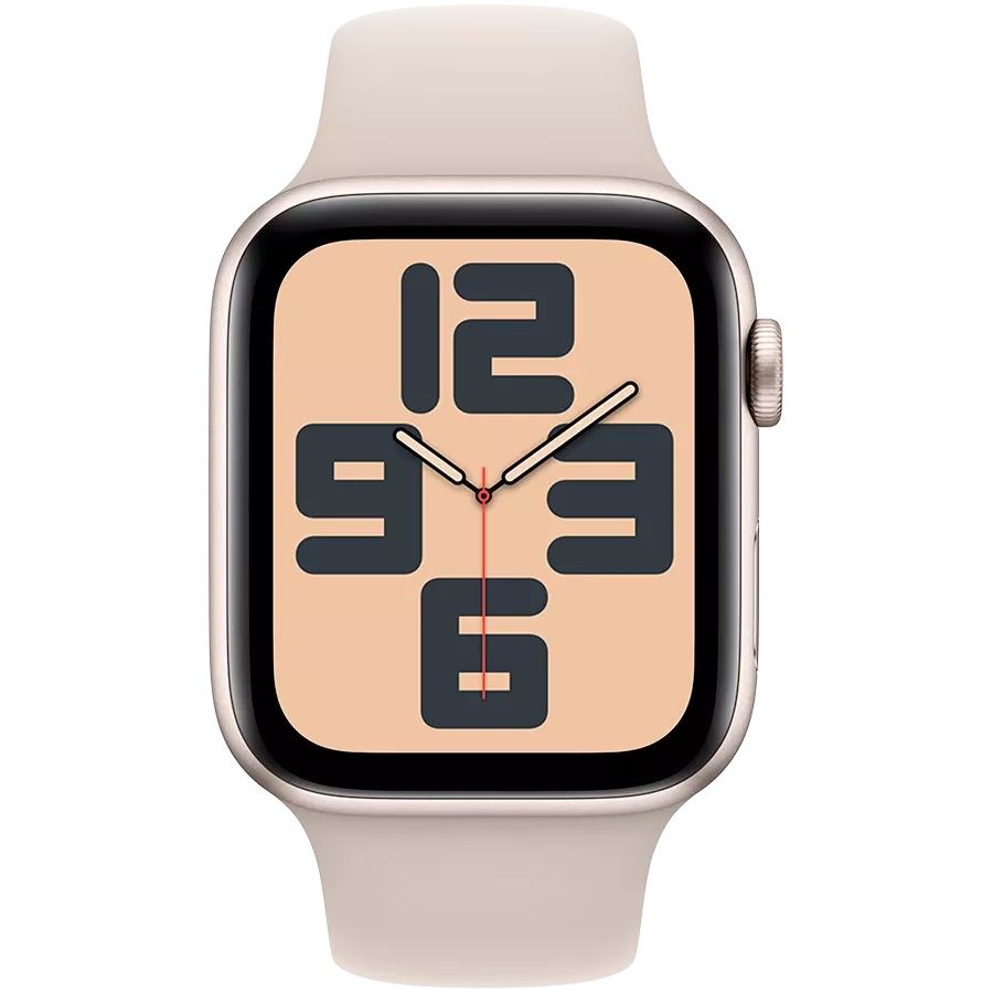 Apple Watch SE GPS Gen.2 (2023), 44мм, Сияющая звезда, Спортивный ремешок цвета «сияющая звезда», M/L — Изображение №2