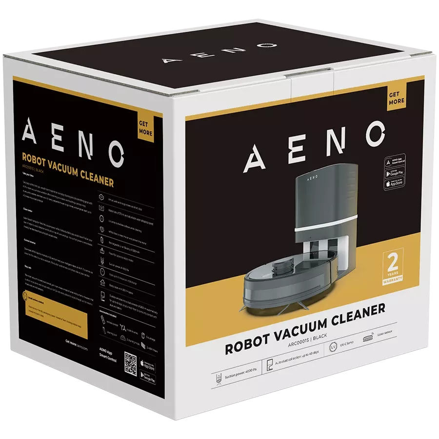 AENO RC1S Ηλεκτρική σκούπα ρομπότ Μαύρος — Εικών №9