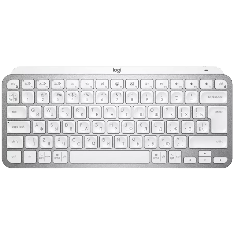 LOGITECH MX Keys Mini Keyboard, Wireless, Pale Grey, RU/International EN — Image №1