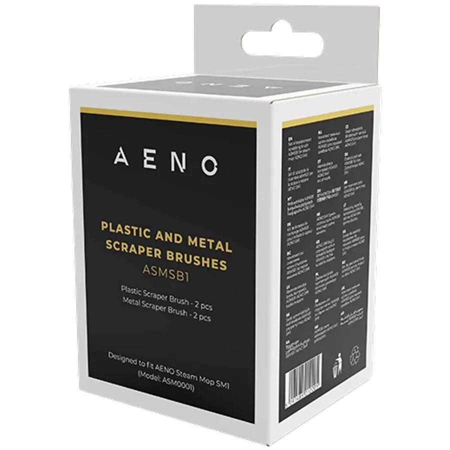 AENO  for SM1|АғылшынPlastic scraper brush+Metal scraper brush for steam mop SM1  (Plastic Scraper Brush - 2 pcs Metal Scraper Brush - 2 pcs)Ағылшын| — image №3