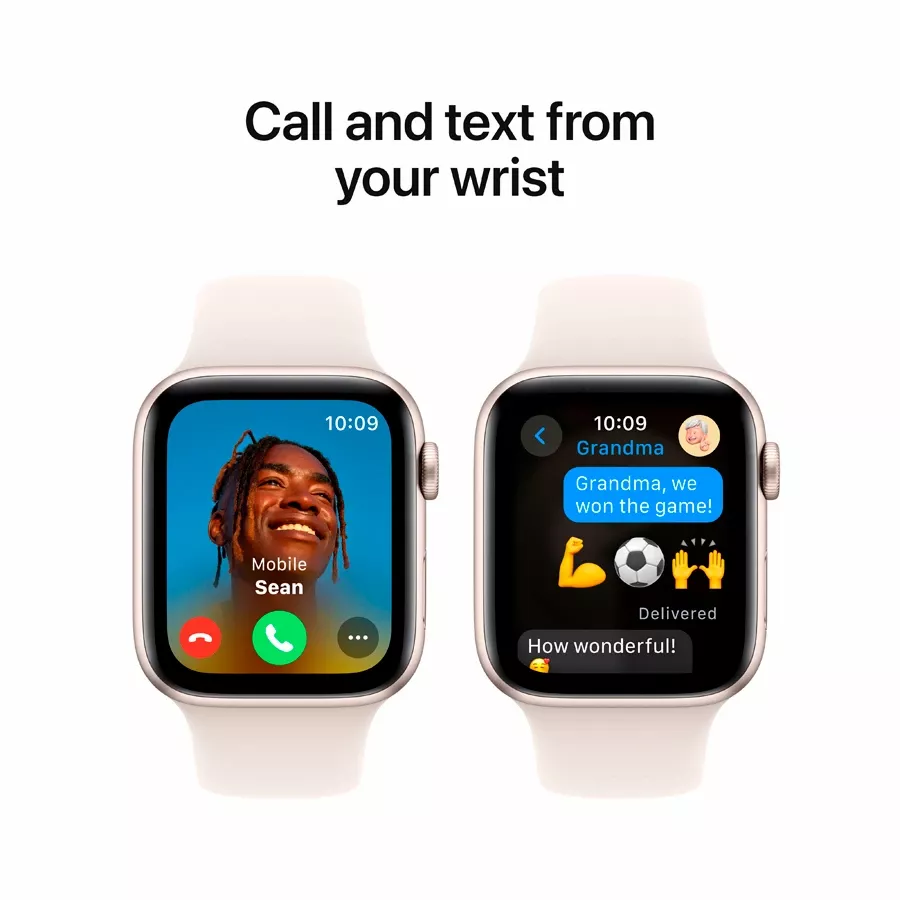 Apple Watch SE GPS Gen.2 (2024)  Starlight Sport Band, S/M, 44mm, Starlight — Image №4