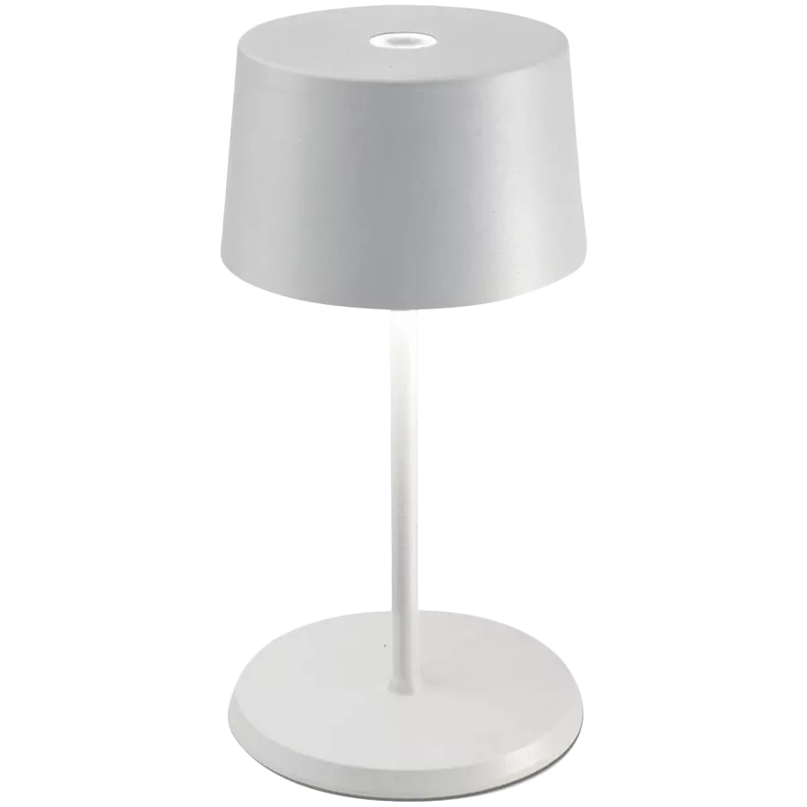 ZAFFERANO OLIVIA PRO MINI TABLE LAMP 110x220mm. PAINTED MATT WHITE 2.2W LED 130-150lm. — Image №1