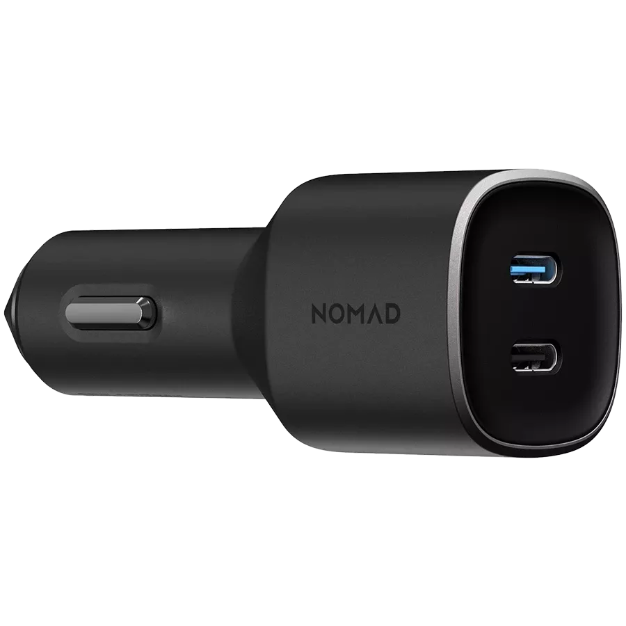 Автомобильное зарядное устройство Nomad Dual Port USB-C 70W Car Charger Черный (NM01895985) — Изображение №1