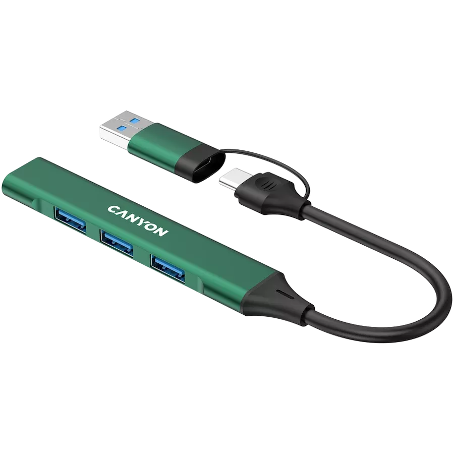 CANYON  DS-02  USB Hub 4 Port USB-C Hub DS-02 Πράσινο — Εικών №5
