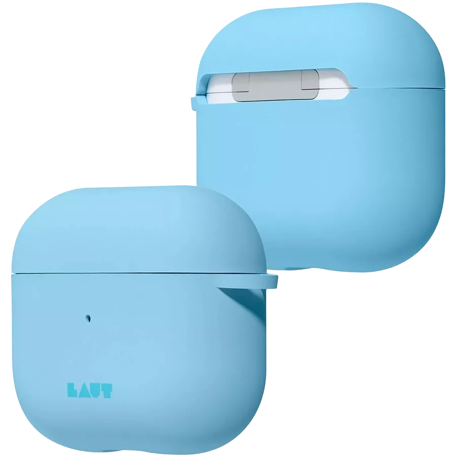 Чехол LAUT HUEX PASTELS  Синий для AirPods (Gen3) — Изображение №1