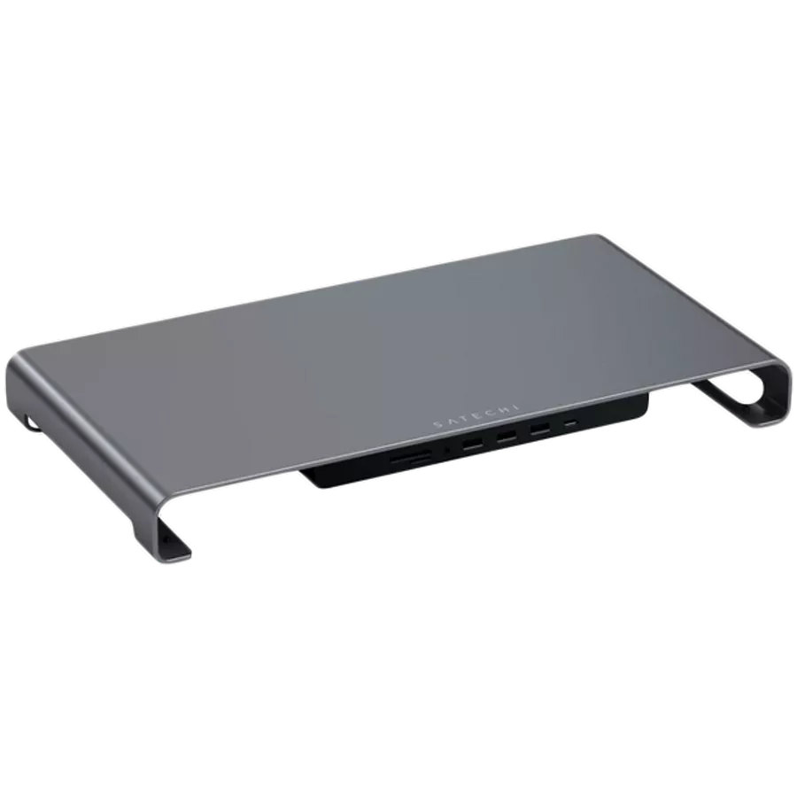 Подставка для iMac или монитора SATECHI Aluminum USB-C Monitor Stand Hub XL, Space Gray (ST-UCSHXLM) — Изображение №1